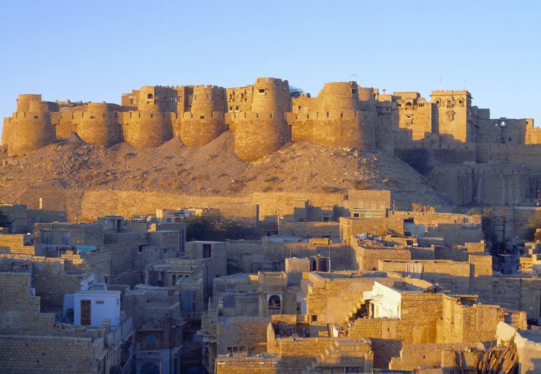 Jaisalmer Fort glowing in the golden evening light